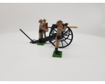 SF62-63 QUICK FIRING 1 PDR MAXIM GUN ON FIELD CARRIAGE WITH BOER CREW