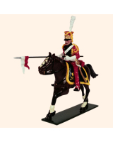 0704 1 Toy Soldier Lancer lean forward, Horse leg stretched out Kit