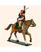 0759 2 Toy Soldier Trooper, lean forward, Horse leg stretched out Kit